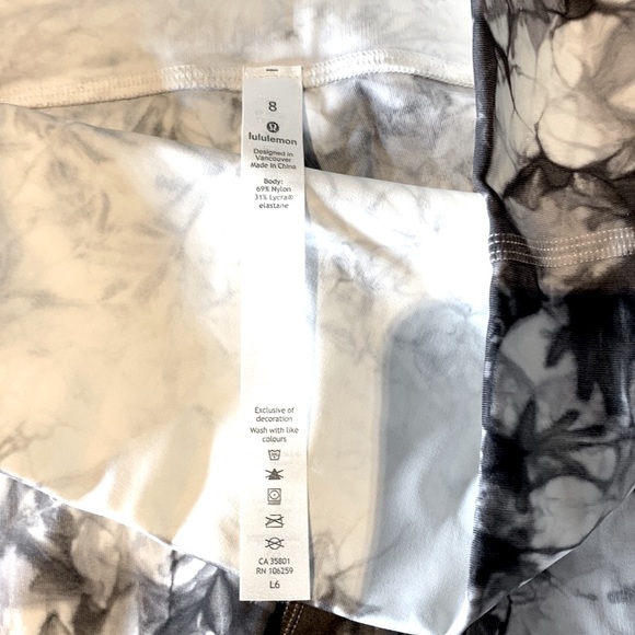 Lululemon Wunder Under HR Dual Shibori FO Luxtreme 28" Antique White Baltic Grey - Picture 4 of 5